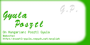 gyula posztl business card